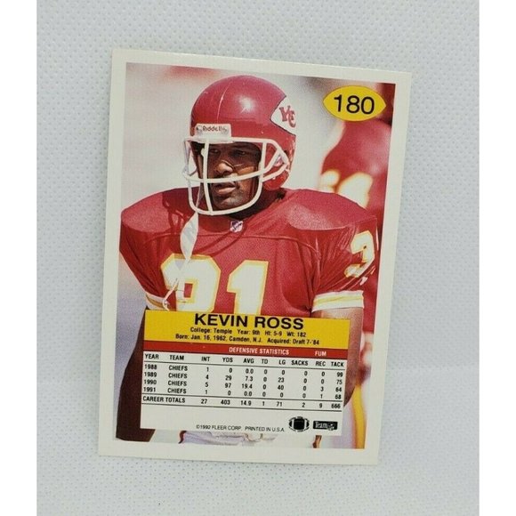 4 Vintage Fleer 92 Kansas City USA Printed Collectible Trading Football Cards - Picture 6 of 12
